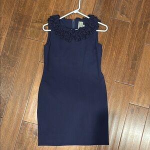 Taylor Midnight Blue Ruffle Dress